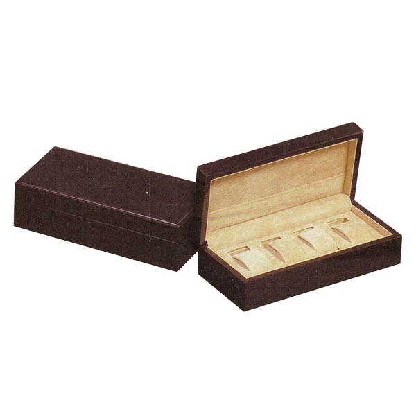 4 Watch wood case with removable shell cushions,  C204: Watch collection box