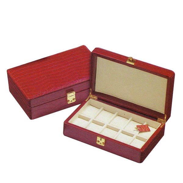 10 PU Watch case with lock,  CP110c: Watch collection box