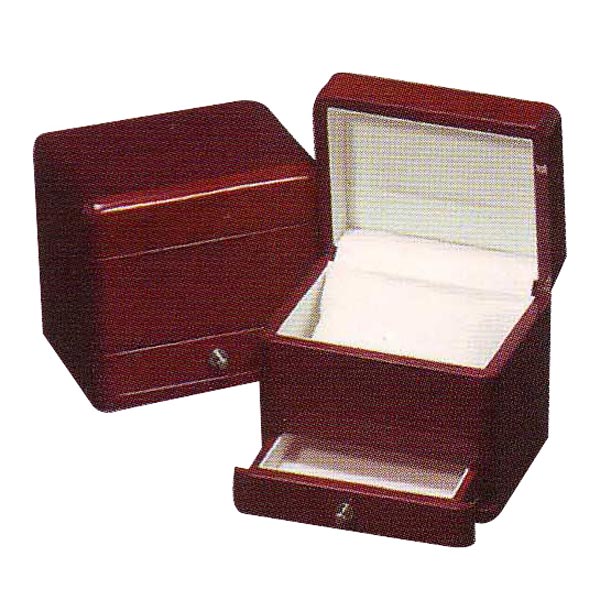 Watch case with drawer,  W1126100c: Wooden watch case