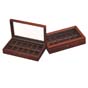 Collector watch box,12 Watches in cushions Ramovable lid. Stackable C112B